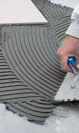 Maffix tile adhesive application